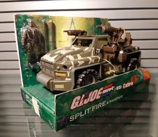 Vintage GI Joe Cobra Jeep Split Fire + Rampage 3.75" toy Figure 2003 - unused