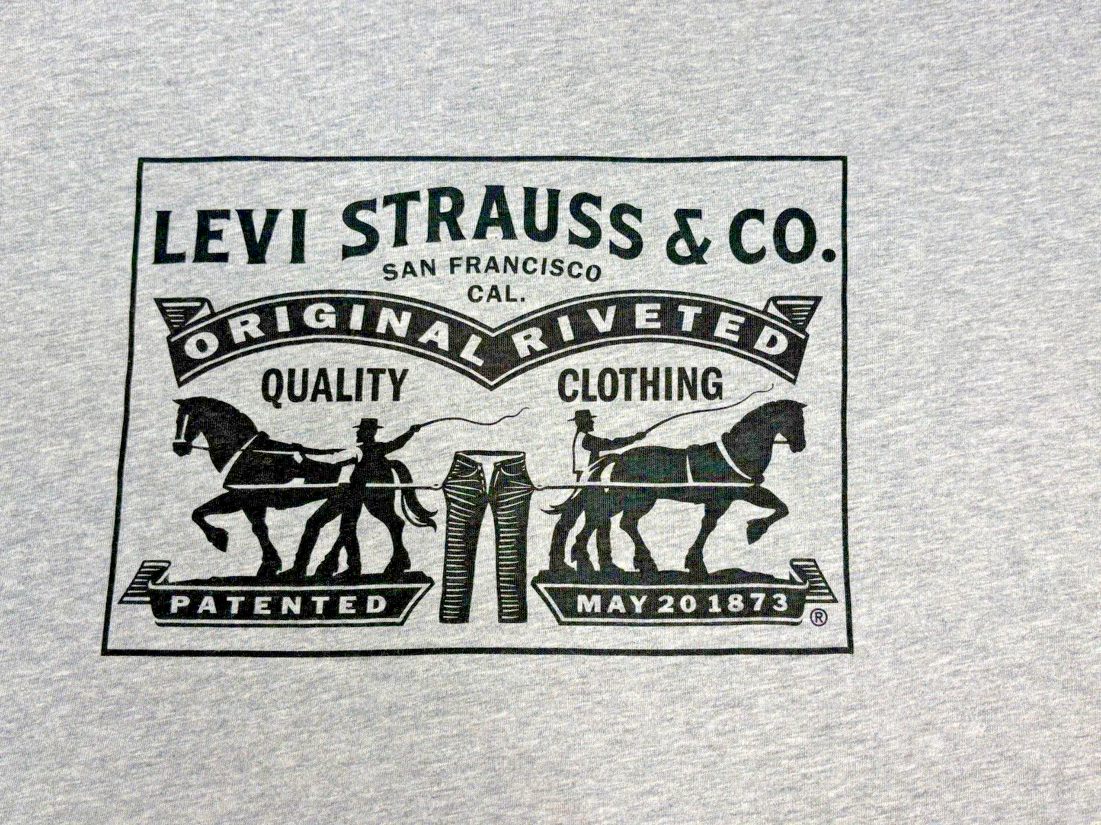Levi Strauss & Co T Shirt XXXL 3XL Red Tab Dark Gray