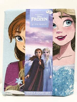 Disney x Primark Frozen Einzel Wende Bettdecke Kissenbezug Bettwäsche Set 