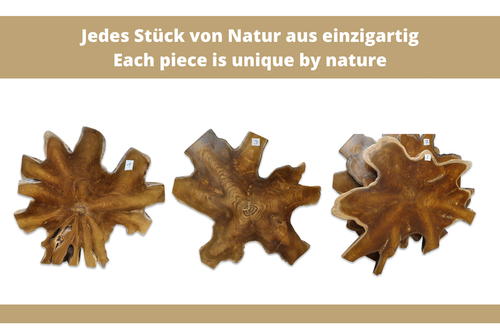 Coffee Table Solid Wood To 59 1/8in Tree Pane Living Room Wooden Root - Picture 22 of 31