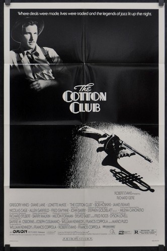 Cotton Club 1984 ORIG 27X41 MOVIE POSTER RICHARD GERE GREGORY HINES FORD COPPOLA
