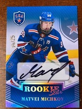 2022 Matvei Michkov RC Autograph BY cards Rookie Auto  14/25