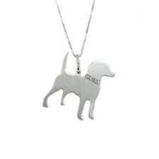 Necklace With Pendant BEAGLE Dog Silver Free Engraving