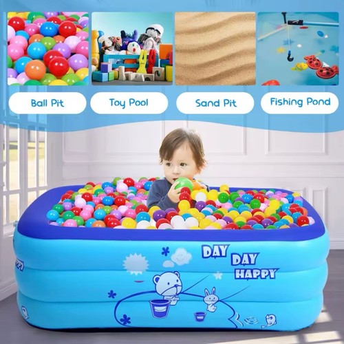 Dicker aufblasbarer Familienpool - Outdoor Wasserspielwanne für Kinder & Kleinkinder - Bild 5 von 11