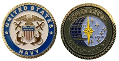 USS Intrepid CV/CVA/CVS 11 Officer Challenge Coin