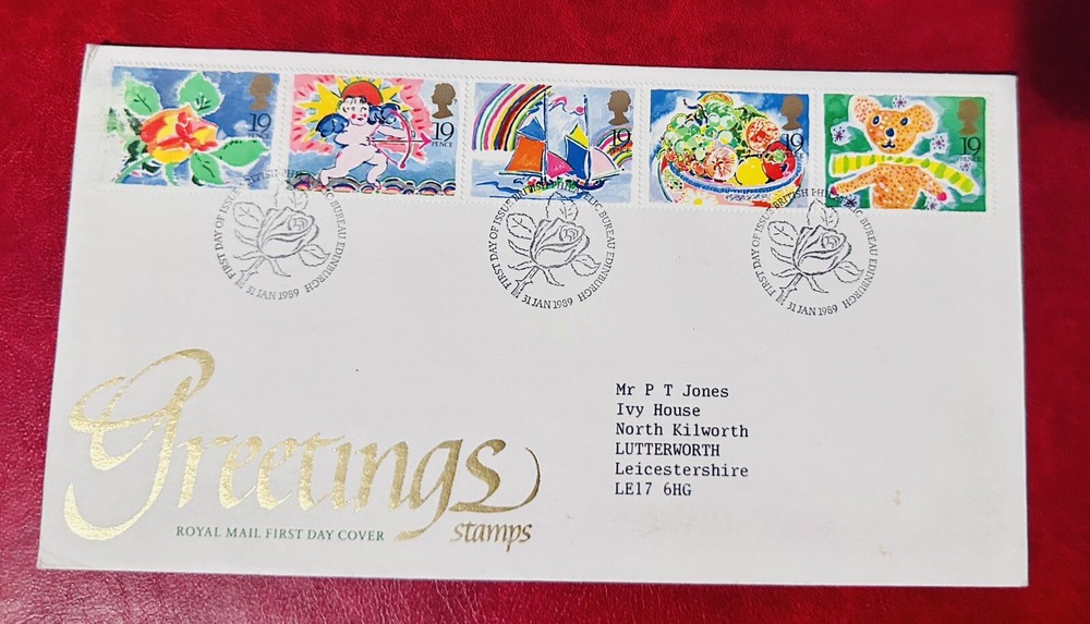 1989 GB Royal Mail Greetings Stamp First Day Cover Edinburgh Postmark  