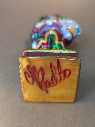 RADKO VENETIAN NIGHTS 20TH ANNIVERSARY SIGNED GLASS ORNAMENT 1011597 7.5" TALL - Picture 7 of 10