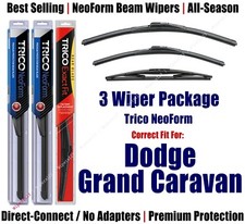 3pk Wipers Front & Rear NeoForm fit 2008-2009 Dodge Grand Caravan  16260/200/16E