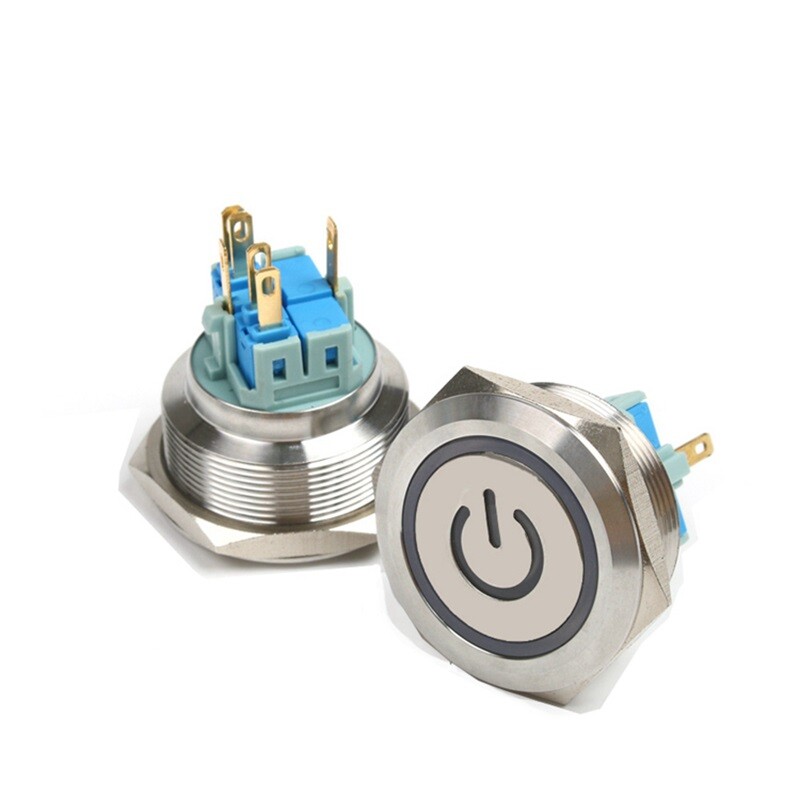 APEM AV50022000074BK Anti-vandal Push Button 30mm Stainless Steel No Nc Ip67 Solder - Foto 3