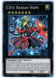 CXyz Barian Hope - MP15-EN189 - Super Rare - 1st Edition x3 - Near Mint