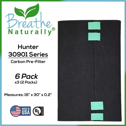 Replacement Carbon Prefilters for Hunter 30901 Series Air Purifiers 1|2|4|6 Pack - Picture 12 of 13