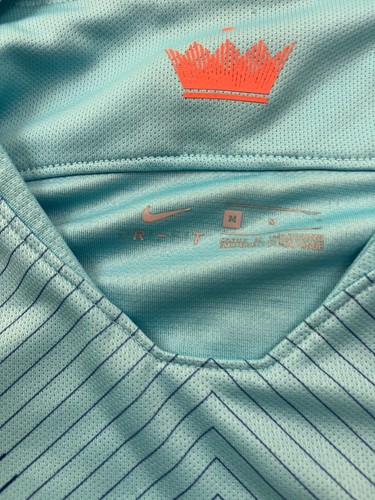 Nike Netherlands 2018 Away Stadium Soccer Football Jersey Mens Medium Blue Logo - Picture 9 of 9