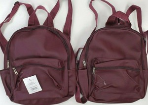 maroon backpack purse