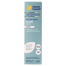 Cancer Council SPF 50 Day Wear Face Fluid Matte Invisible 50ml