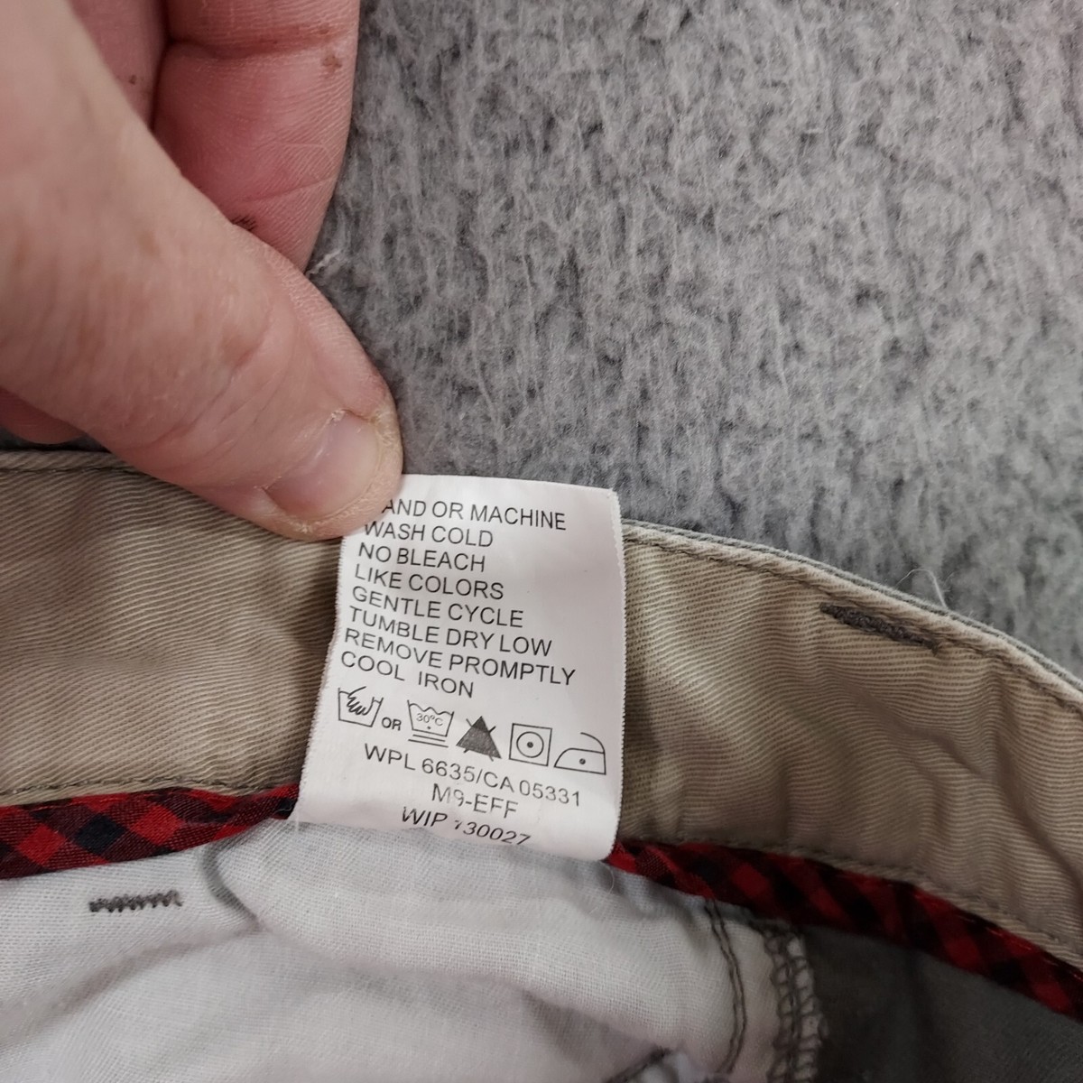 Woolrich Woolen Mills Pants Mens Size 36x30 Fieldstone Gray Chino