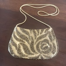 Valerie Stevens Evening Purse Gold And Black