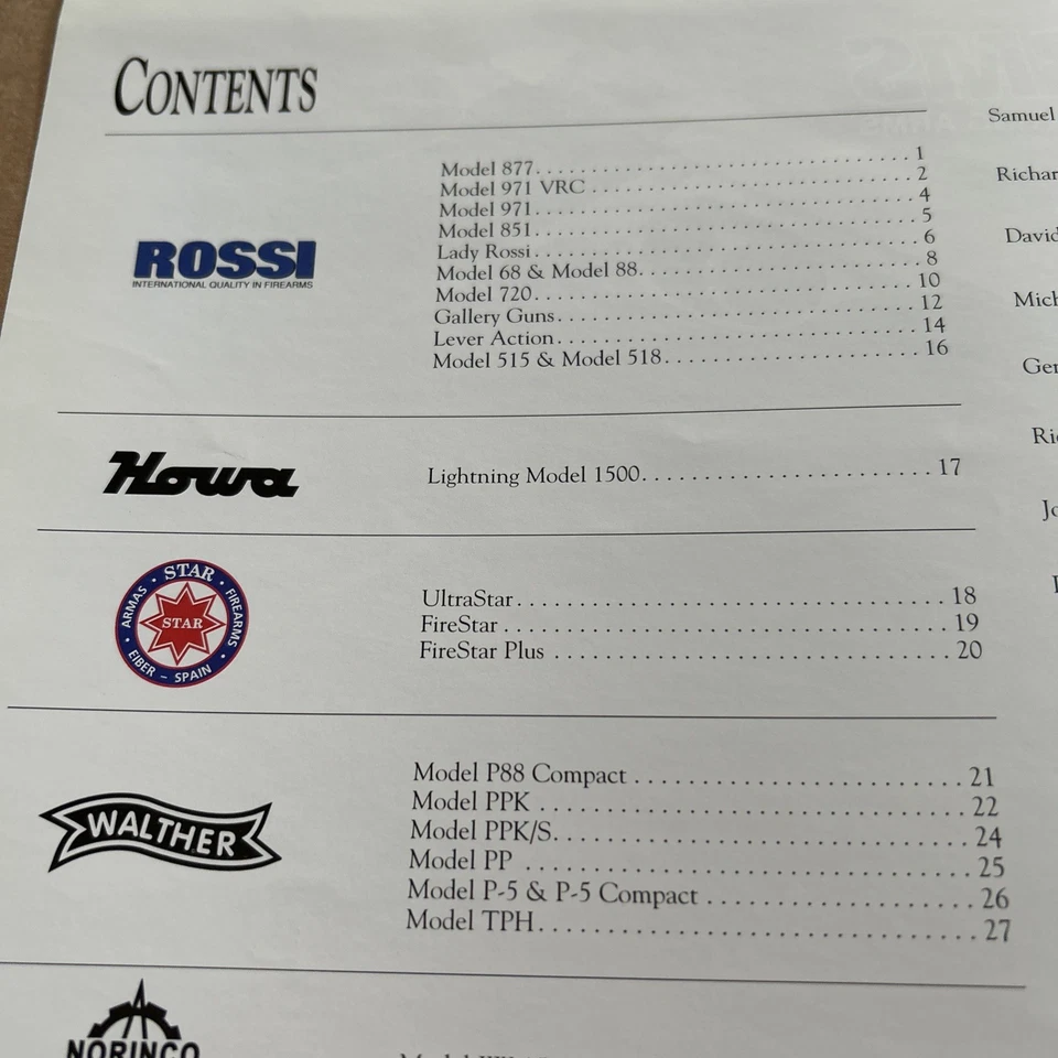 1996 INTERARMS SPORTING ARMS CATALOG, ROSSI .357 MAGNUM, WALTHER .380 ACP - Image 2 of 4