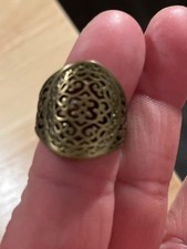 Sterling Silver 925 Floral Filigree Ring Size 9