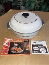 Vintage Regal Ware Aluminum 12.5”  Pan Lid USA Original Cookbook & BROCHURE NOS