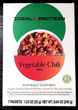 Ideal Protein Vegetable Chili Mix 1 Box (7 Servings) BB 11/27 FREE SHIP