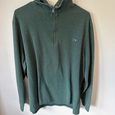 Vineyard Vines Saltwater Quarter Zip Green XL