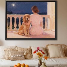 Cocker Spaniel Oil Painting Dog Canvas Print Wall Art Decor Pet Lover Artwork