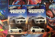 LOT OF 2! Hot Wheels Silver 2019 JEEP GRAND CHEROKEE TRACKHAWK Performance Truck