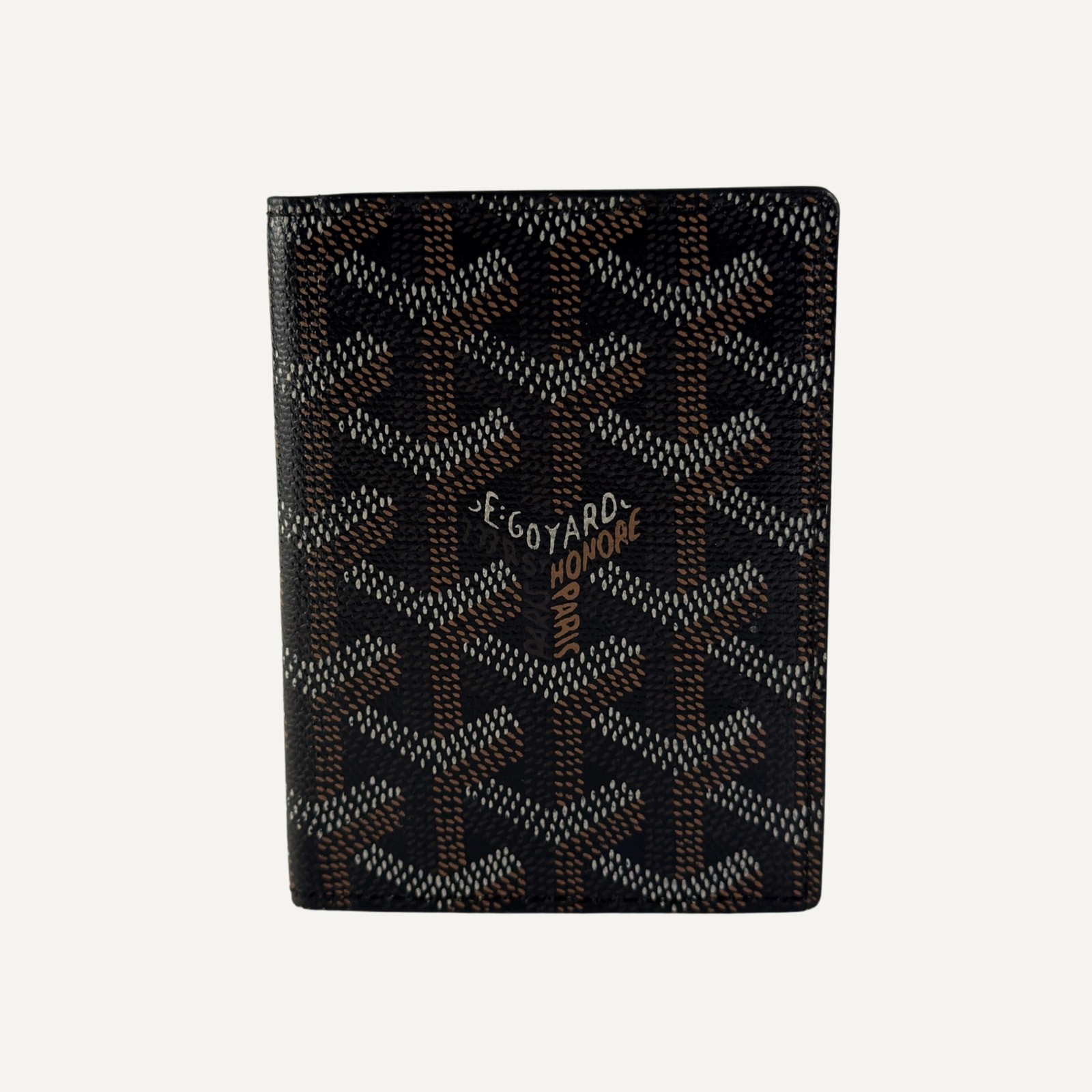 Goyard Saint Sulpice Card Holder Black Goyardine Coated Canvas Wallet