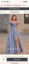 A-line Off-the-Shoulder Slit Sweep Train Prom Dress with Appliques Lace