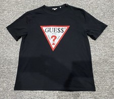 T-shirt uomo GUESS Originals nera stampata taglia large