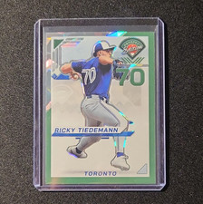 Panini 2025 Prospect Edition Green Prizm Ricky Tiedemann Toronto #8 /149