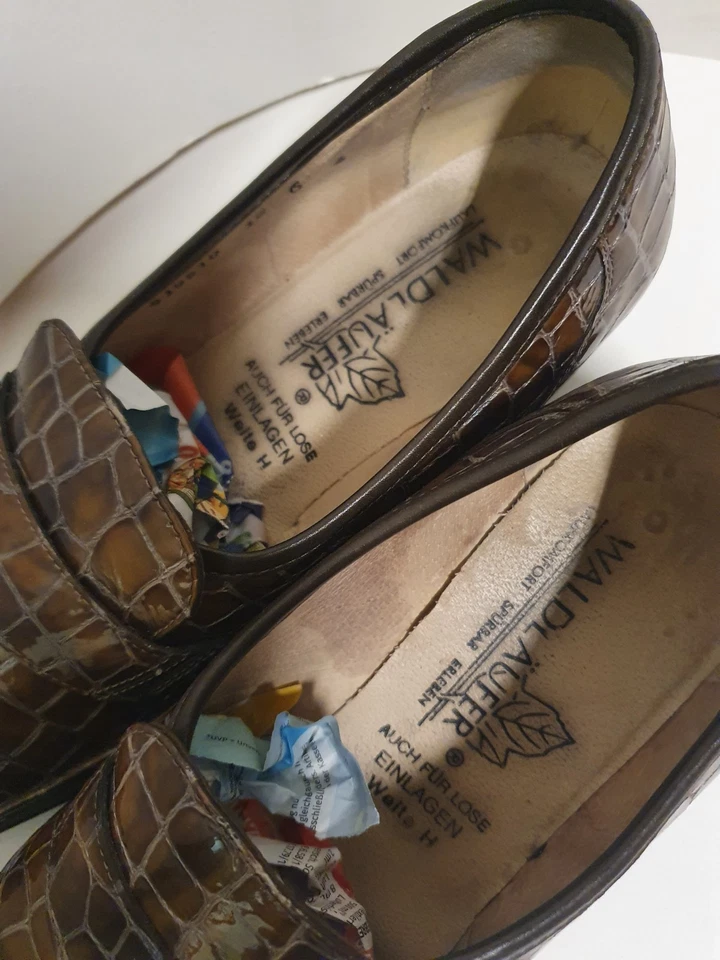 Waldläufer Slipper Loafer Croco-Look Gr. 6 (Ca. 39.5) Weite H - Bild 3 von 4