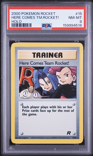 Here Comes Team Rocket! (Unlimited) graded PSA 8 for sale on eBay