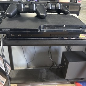 Sony PlayStation 3 PS3 Slim 120GB Console Bundle W/ 2 Controllers & 10 Games 