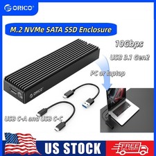 ORICO M.2 NVMe SATA SSD Enclosure USB Type-C 10Gbps NVMe SSD External Case