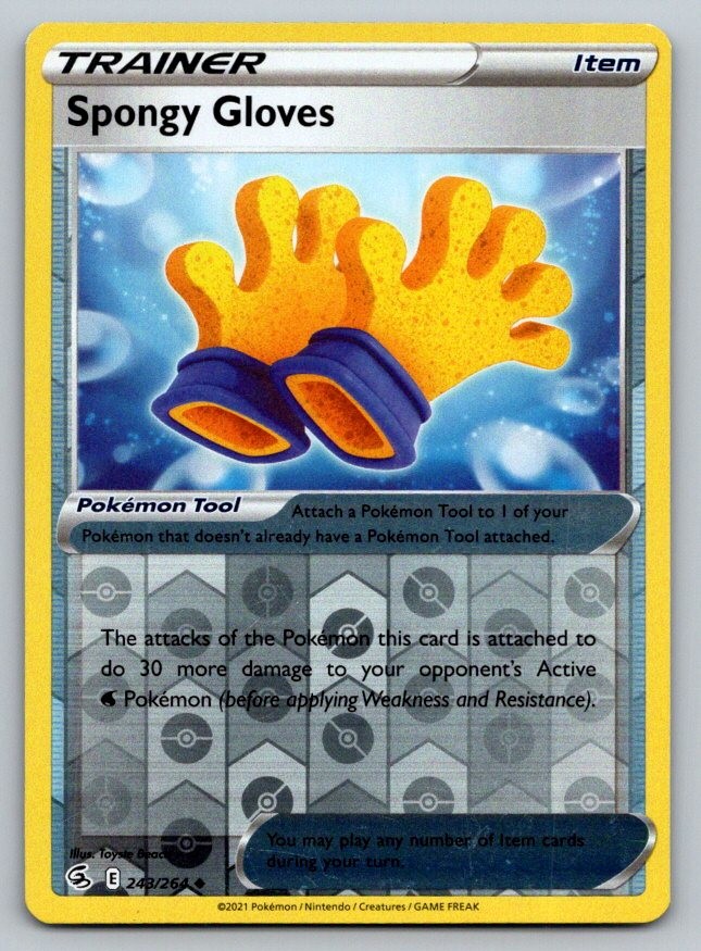 Spongy Gloves 243/264 Uncommon Fusion Strike Pokemon Reverse Holo