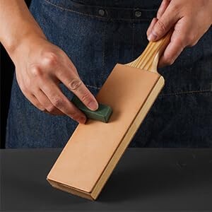 Angerstone Oversize Double Sided Leather Strop Light Yellow,Green,White - Picture 7 of 7