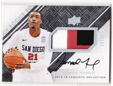 Jamaal Franklin 2013-14 UD Exquisite Collection on-card Auto Patch RC #19/25