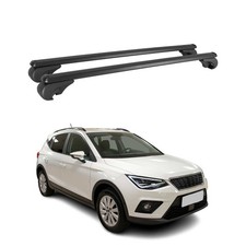 Dachträger für Seat Arona 2017-2025 Gepäckträger Grundträger Alu Schwarz 2x
