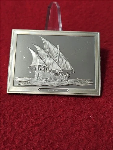 SHIPS' AHOY Caravel 3.125 Troy Oz Sterling Silver Proof                   #T0869