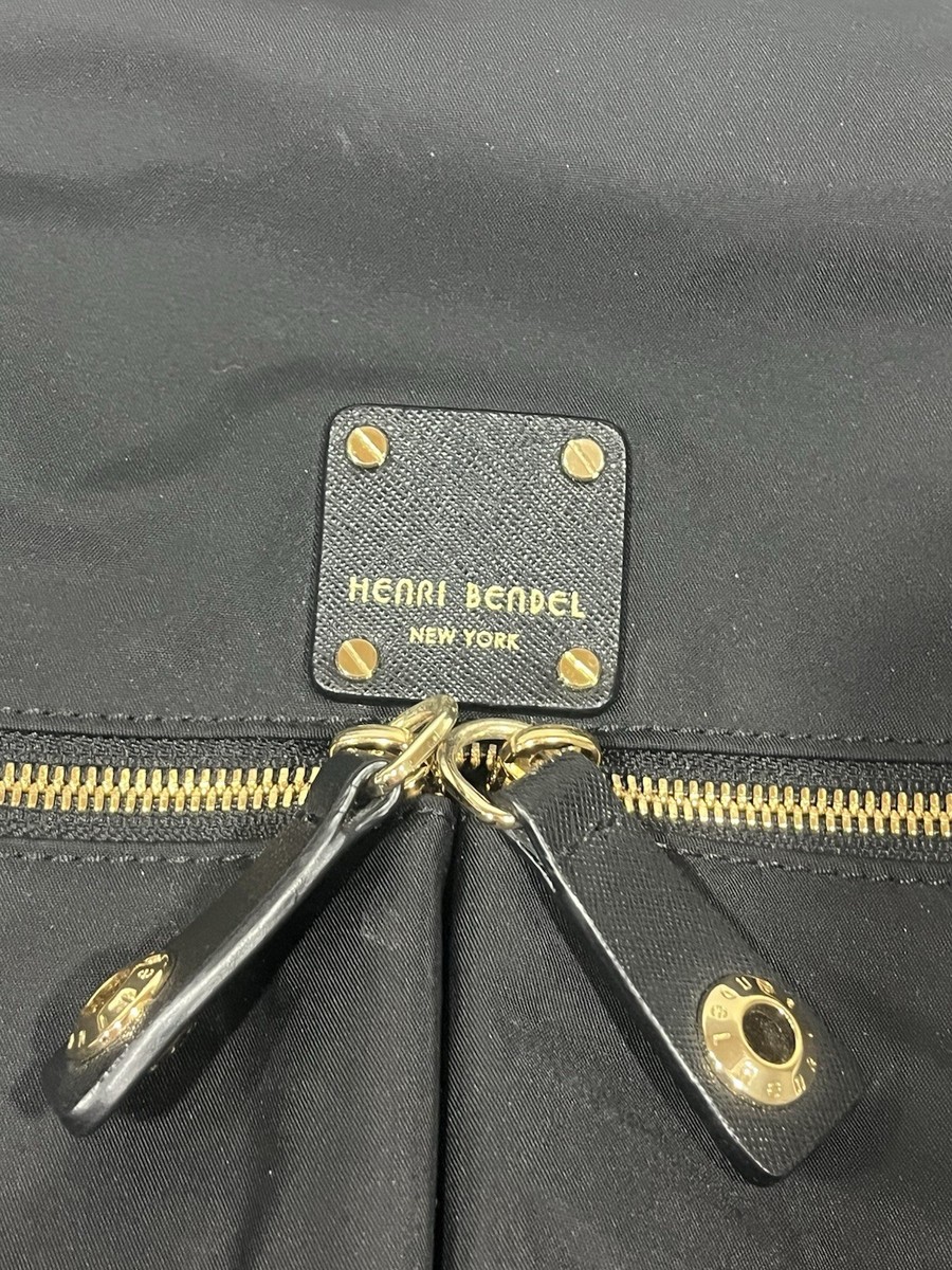 【大幅値下げ】Henri Bendel 黒 ショルダーバッグ Henri Bendel Coated Canvas Double Handle Black Crossbody Shoulder