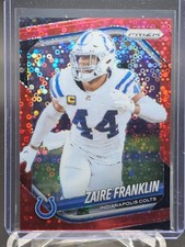 ZAIRE FRANKLIN 2025 PANINI PRIZM RED NO HUDDLE /99 #91 COLTS FOOTBALL Q5384