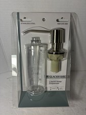 GLACIER BAY 36674 STRAIGHT NOZZLE METAL SOAP DISPENSER IN SATIN NICKEL