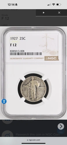 1927-s Standing Liberty Quarter.  In NGC Holder