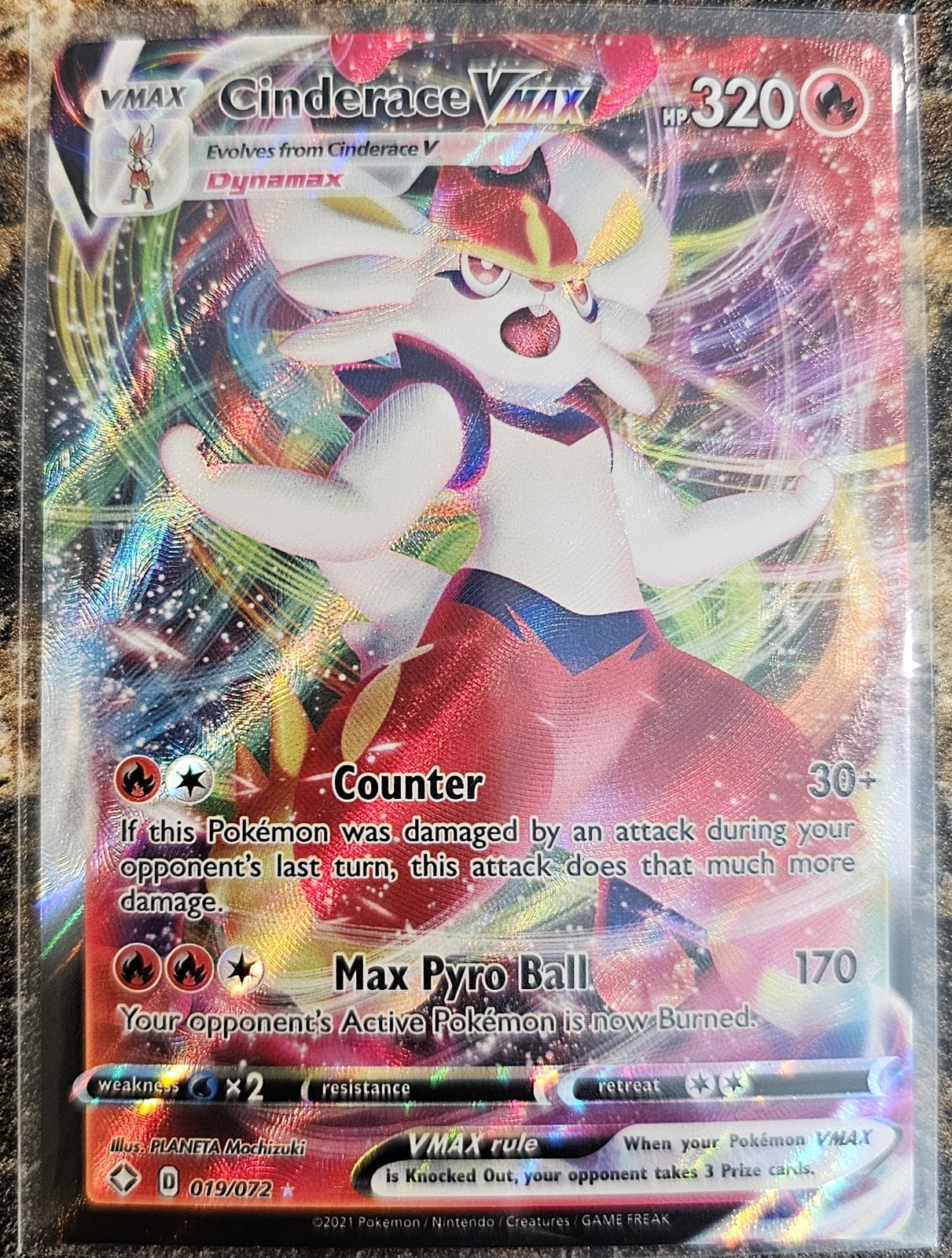 Pokemon 2021 Shining Fates Cinderace VMAX 19 NM or better