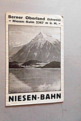 Prospekt Berner Oberland Schweiz Niesen Kulm Niesen-Bahn Panorama Benteli: