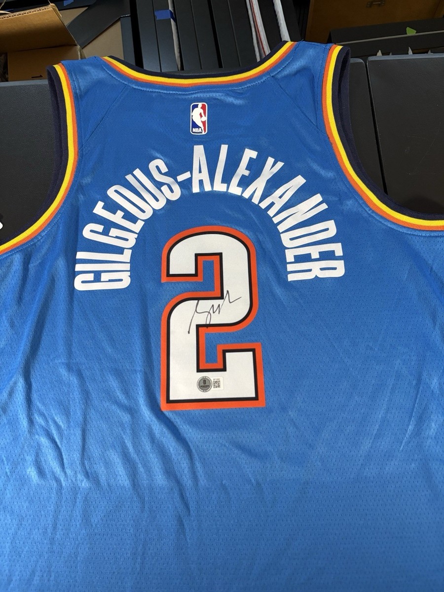 Shai Gilgeous-Alexander Autographed OKC Thunder Signed Jersey NBA