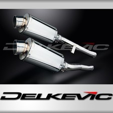 Suzuki GSX1400 2001-2004 Delkevic 225mm Oval Stainless Exhaust Silencer Can Kit