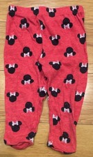 Disney 18M Minnie Mouse Print Pajama Pants Red Black White Cotton