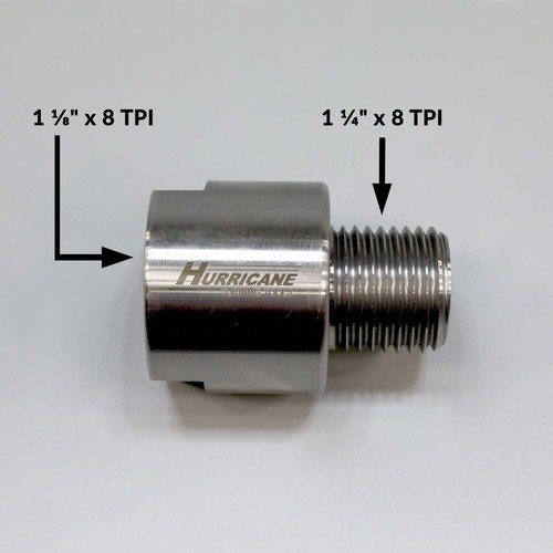 Lathe Headstock Spindle Adapter, Converts 1 1/8" x 8 TPI Spindle to 1 1/4" x 8 - Picture 3 of 9